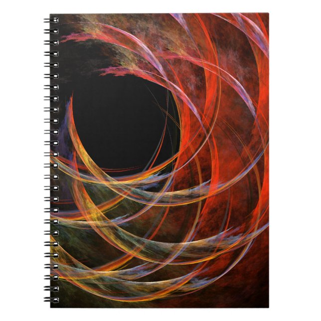 Bryta cirkelformad Abstrakt Art-anteckningsbok Anteckningsbok Med Spiral (Framsidan)