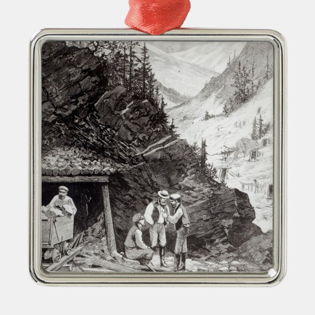 Bryta för guld och för silver julgransprydnad metall (Framsidan)