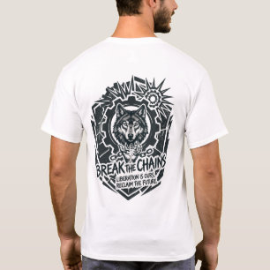 Bryta Kedjorna Varg Frihet Rebellion Anti-System T Shirt