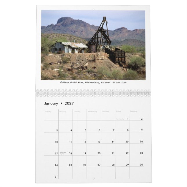 Bryta reliker av amerikanväster kalender (Jan 2027)