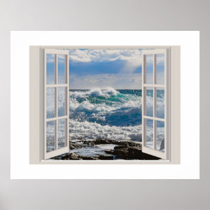 Bryta vågar genom Poster Fönster