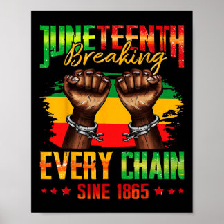 Bryta varje kedja sedan 1865 Juneteenth _3 Poster