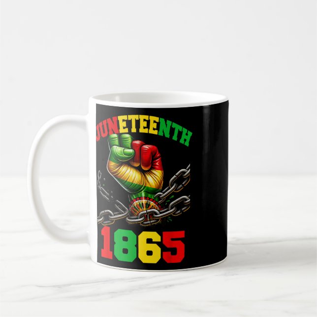 Bryta varje kedja sedan 1865 Kvinnor Män Juneteen Kaffemugg (Vänster)