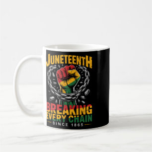 Bryta varje kedja sedan 1865 män kvinnor Juneteen Kaffemugg