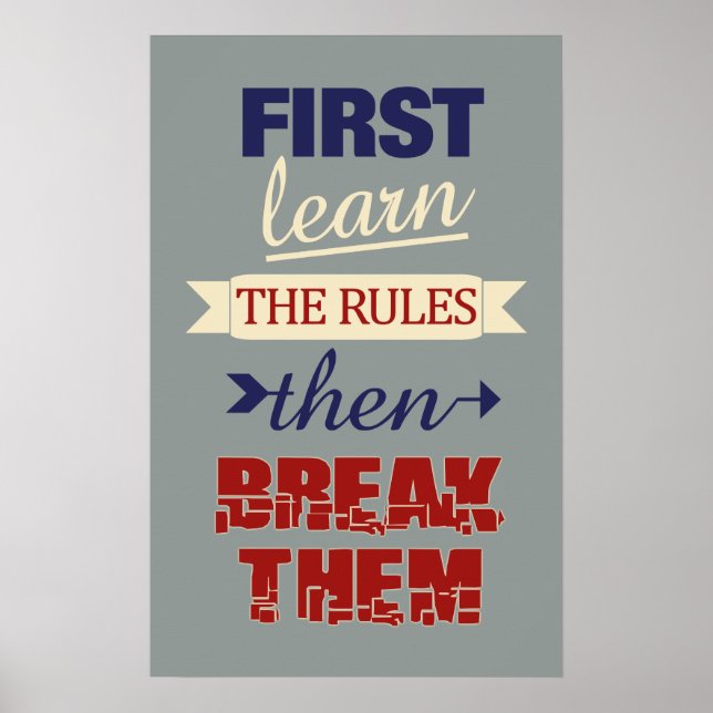 Brytande Regler poster (Framsidan)