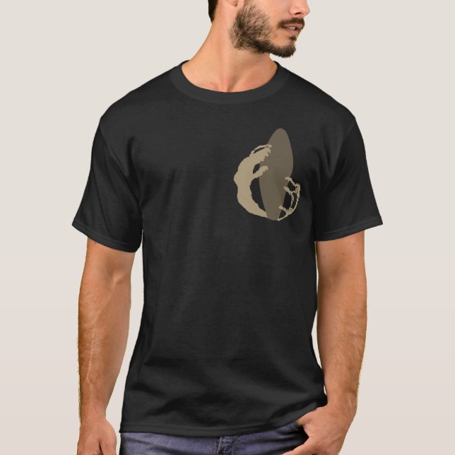 Brytande vågborrgrafik. En surfes syn T Shirt (Framsida)