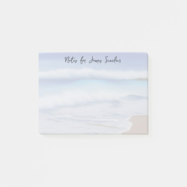 Brytare på en Sandy Beach Post-it Block (Framsida)