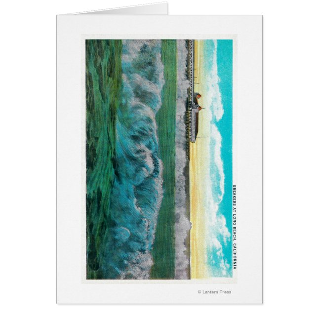 Brytare på Long Beach, Kalifornien Hälsningskort (Framsidan)