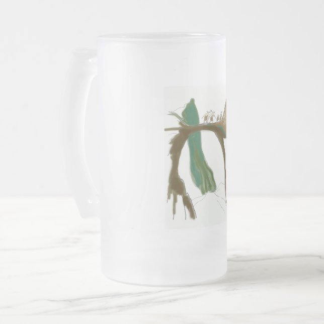 Bryter av Moria (TM) den Glass muggen Frostat Ölglas (Framsida vänster)