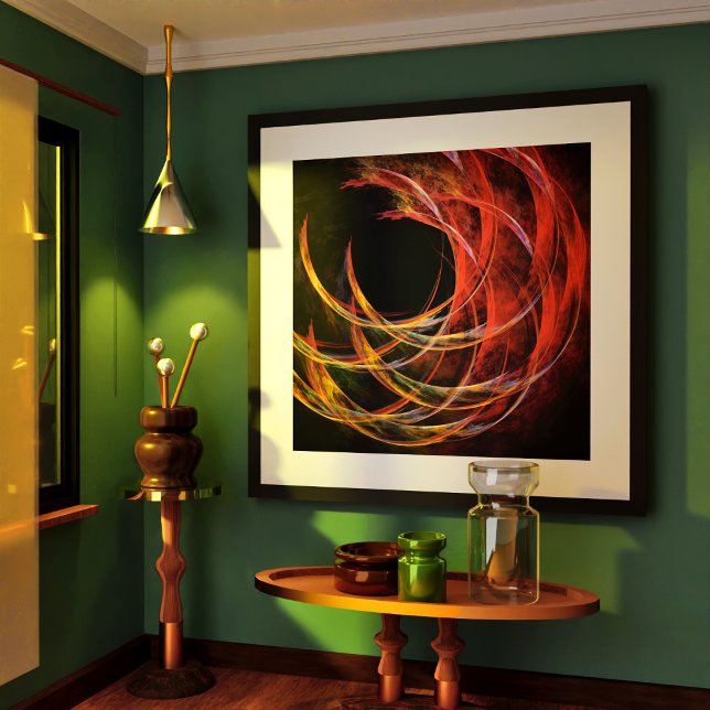 Bryter den abstrakta konsten poster (Breaking the Circle Abstract Art Poster)