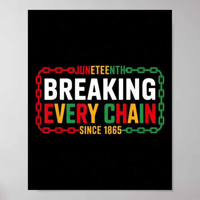 Bryter varje kedja sedan 1865 Juneteenth Kvinnor M Poster (Framsidan)