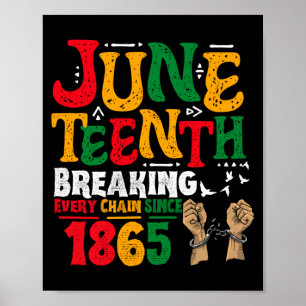 bryter varje kedja sedan 1865 juneteenth svart w poster