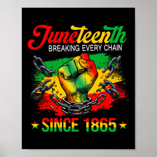 Bryter varje kedja sedan 1865 Kvinnor Män Juneteen Poster