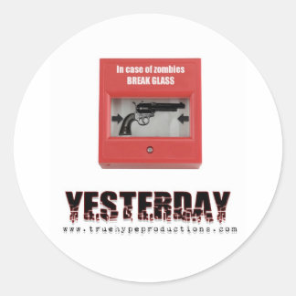 Brytglas Runt Klistermärke