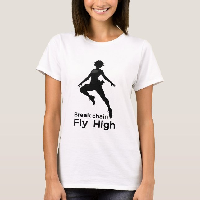 Brytkedjor, flygande hög t shirt (Framsida)