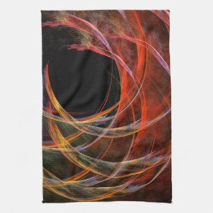 Brytning av Circle Abstrakt Art Kitchen Towel Kökshandduk