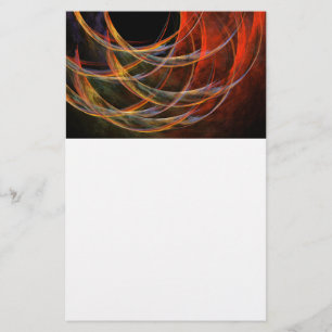 Brytning av cirkelformad Abstrakt Art Stationery Brevpapper