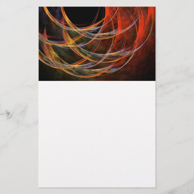 Brytning av cirkelformad Abstrakt Art Stationery Brevpapper (Framsida)