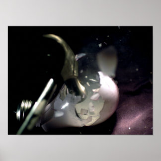 Brytning av en glödlampa poster