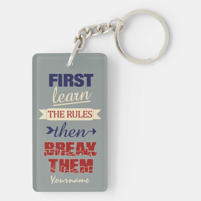 Brytning av Regler anpassningsbar, nyckelring (Baksidan)