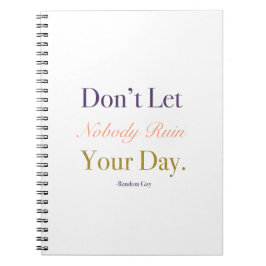 Brytning för anteckningsbok för bra dag guld- med spiral