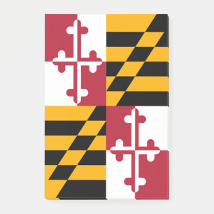 Brytning för Maryland statlig flaggadesign Post-it Block