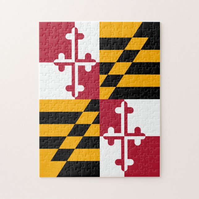 Brytning för Maryland statlig flaggadesign Pussel (Vertikal)