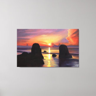 Brytning genom molnen canvastryck