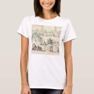 Brytningen av löftet - tecknaden räcker färgat tee shirt