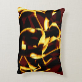 Brytpunktsbränd gult ser hätsk ut eller felaktig s prydnadskudde