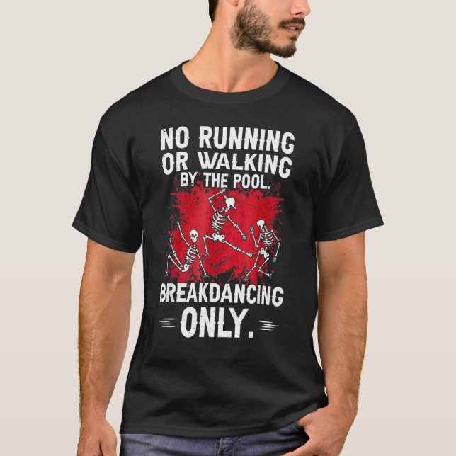 Brytskensning utan löpning eller promenader Skelet T Shirt (Framsida)
