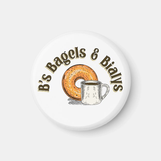 B's Bagels Magnet Round (Framsidan)