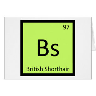 Bs - Briter Korthår Kemi Element Hälsningskort