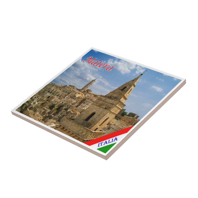 BSL013 MATERA, Basilicata, Italien Kakelplatta (Sidan)