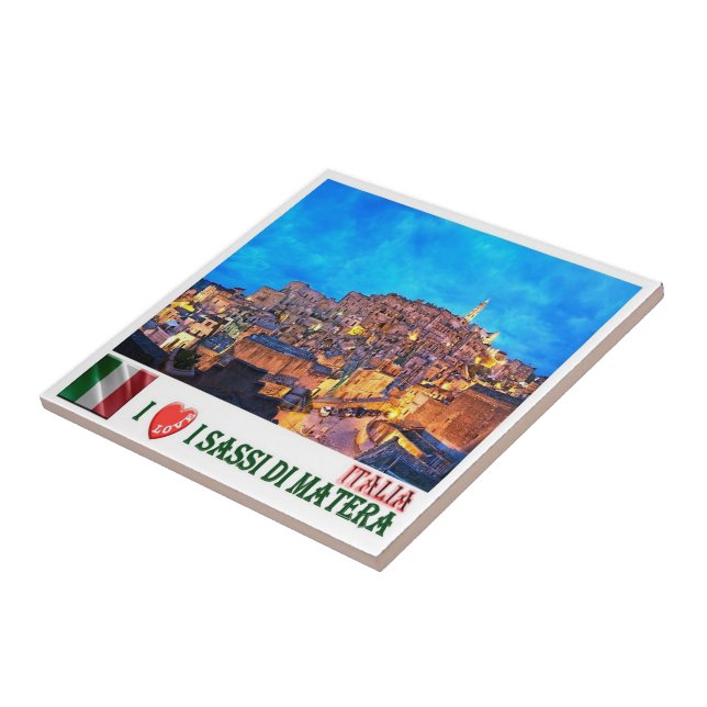 BSL018 MATERA Sassi of Matera I Kärlek, Kakelplatta (Sidan)