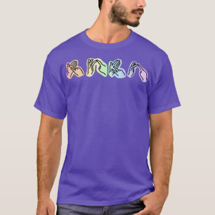 BSL British Sign Language Rinbow KÄRLEK T Shirt