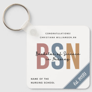 BSN Bachelor of Science in Nursing RN Studenten Nyckelring