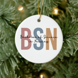 BSN Bachelor of Science in Nursing Studenten Julgransprydnad Keramik