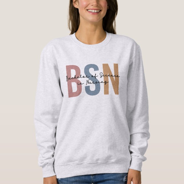 BSN Bachelor of Science in Nursing Studenten T Shirt (Framsida)
