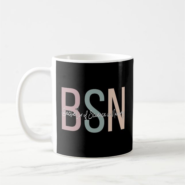 Bsn Boho Bachelor of Science in Nursing Kaffemugg (Vänster)