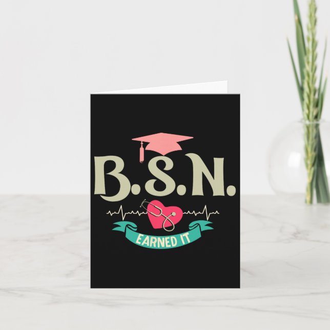 Bsn Earned It Nurse Degree Senior Nursing Student Kort (Framsida)