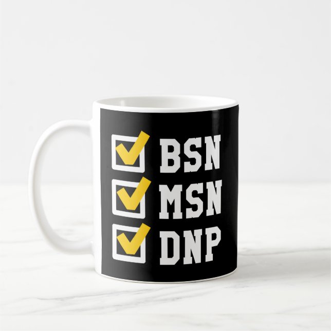 Bsn Msn Dnp Doctorate Degree Checklist Studenten Kaffemugg (Vänster)