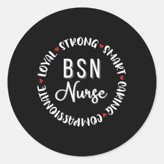 Bsn Nurse Nurses Sjuksköterska Studenten Medical K Runt Klistermärke