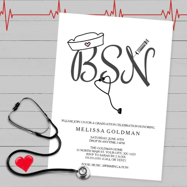 BSN RN sköterskesköterska studenten inbjudan (Skapare uppladdad)