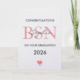 BSN-utexamen Personligt namn Klass 2026 Kort
