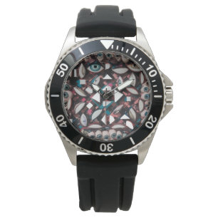 Bstract Öga Geometric Art - Stainless Steel Black Armbandsur
