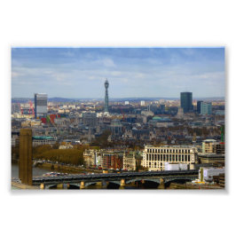 BT Torn London Skyline Cityscape England Storbrita Fototryck