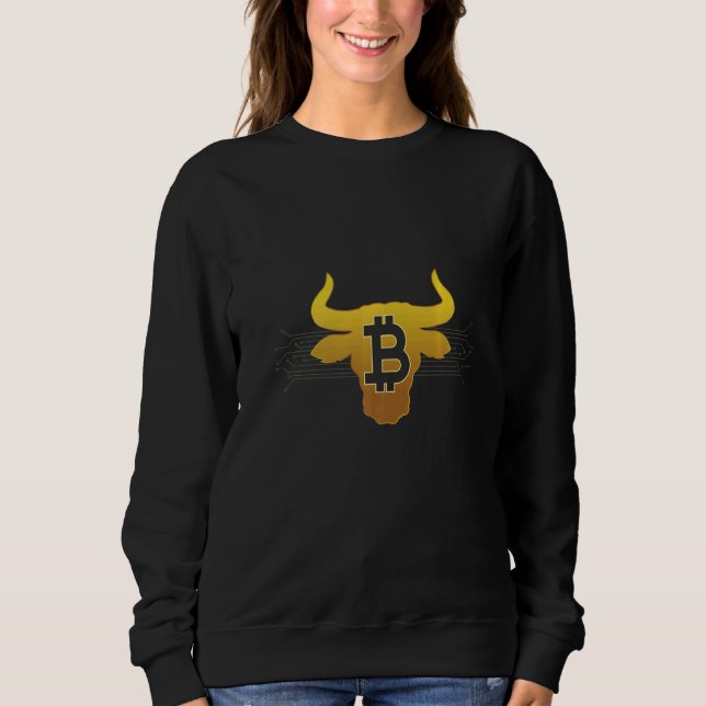 BTC Bitcoin Bull For Crypto Traders T Shirt (Framsida)