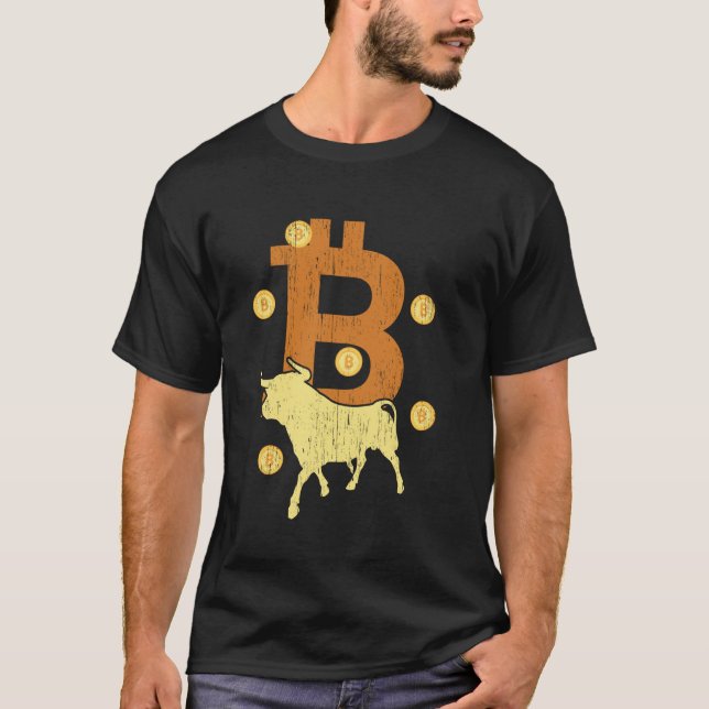 BTC Bitcoin Hype Roligt Crypto Trader Miner Blo T Shirt (Framsida)