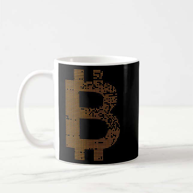 Btc Crypto Bitcoin Money Blockchain Currale Walle Kaffemugg (Vänster)